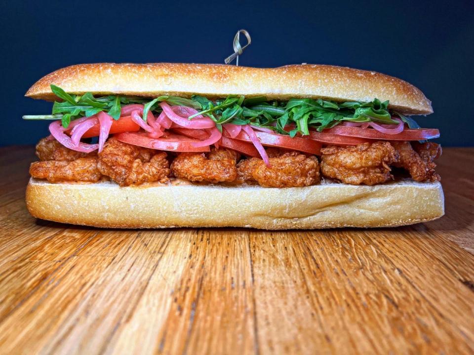 A shrimp po boy from Hoagitos will be available at the 2022 New Jersey Seafood Festival in Belmar.