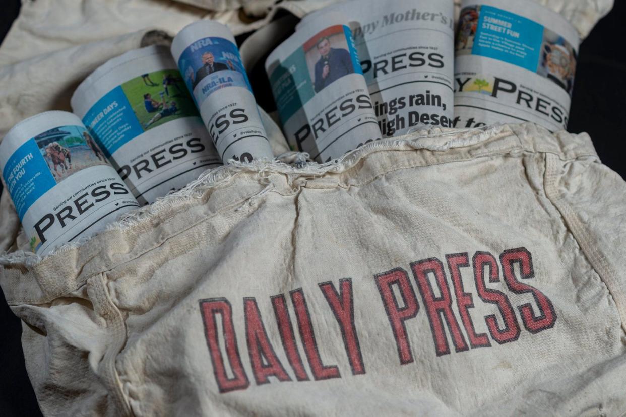 The Daily Press will continue printing seven days a week with home delivery by carriers.