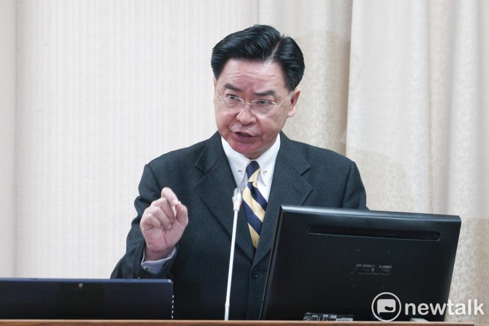 外交部長吳釗燮在立院外交及國防委員會備詢。   圖：張良一/攝