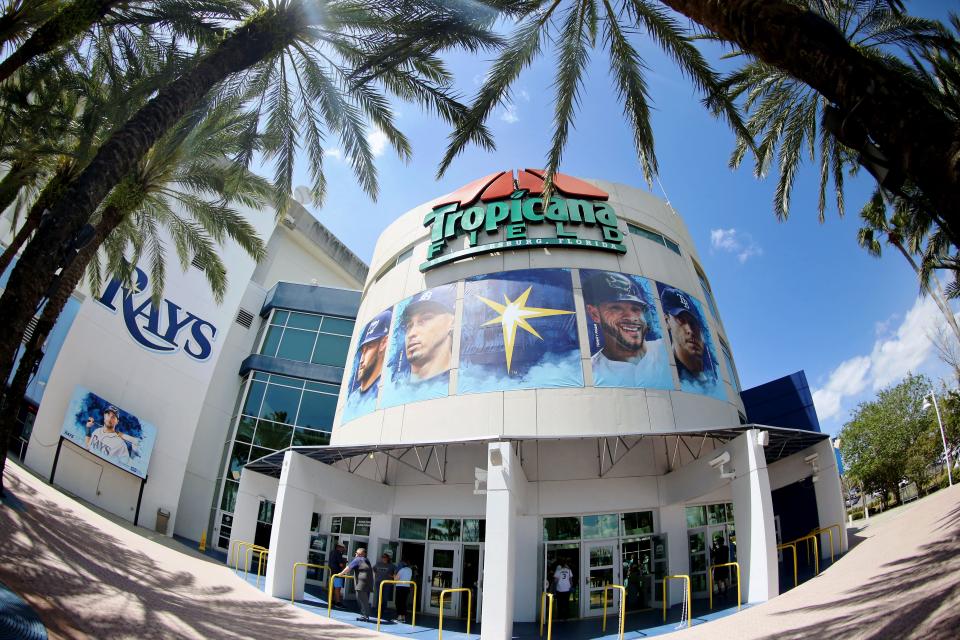 A general view of Tropicana Field prior to opening day against the Houston Astros in 2019.