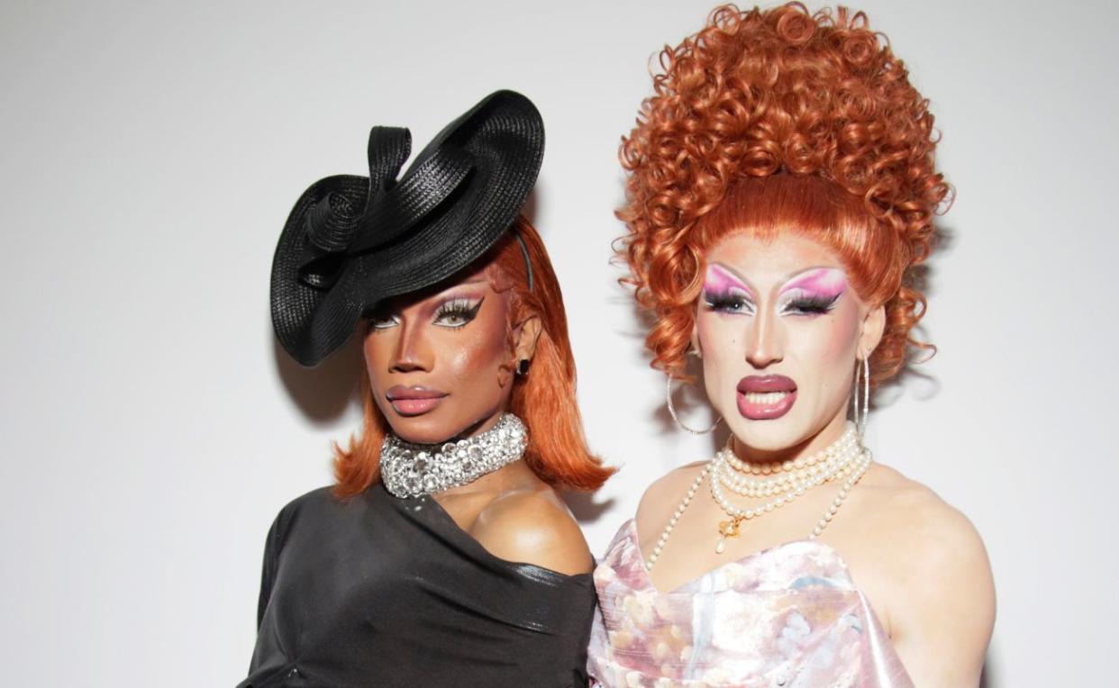 ‘RuPaul’s Drag Race’: Amanda Tori Meating On The Plane Jane Drama And Finding Drag Family With Her Season 16 Sisters | Amanda Tori Meating (R) and her 'RuPaul's Drag Race' Season 16 sister Xunami Muse (L) | Photo: Getty Images