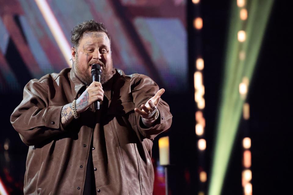 Jelly Roll performs onstage during the 2024 iHeartRadio Music Awards at Dolby Theatre in Hollywood, California.