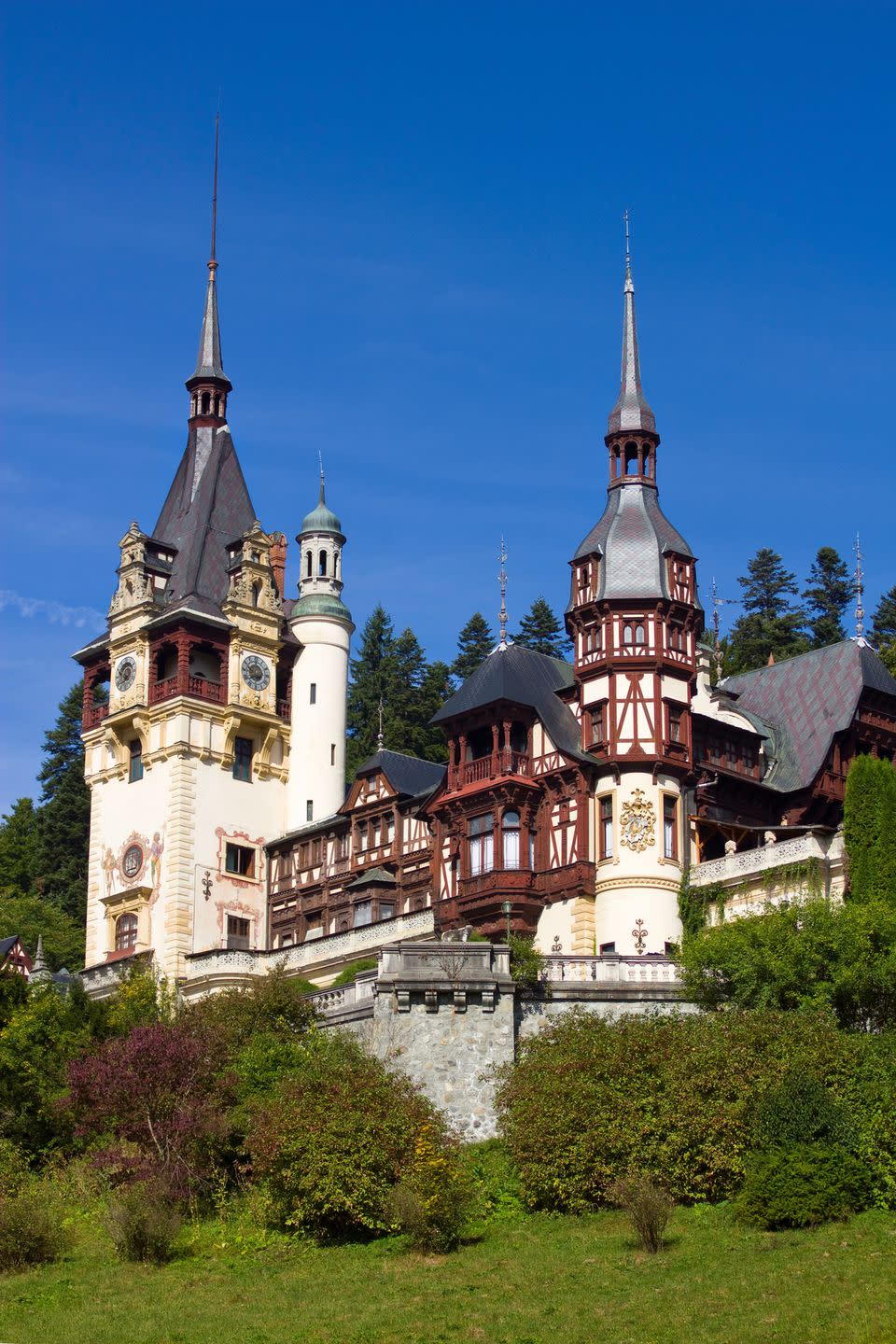 Peleș Castle is a Neo-Renaissance-style, 160-room palace.