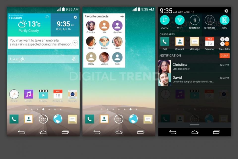 LG G3 home screen, killer new features revealed in new leak