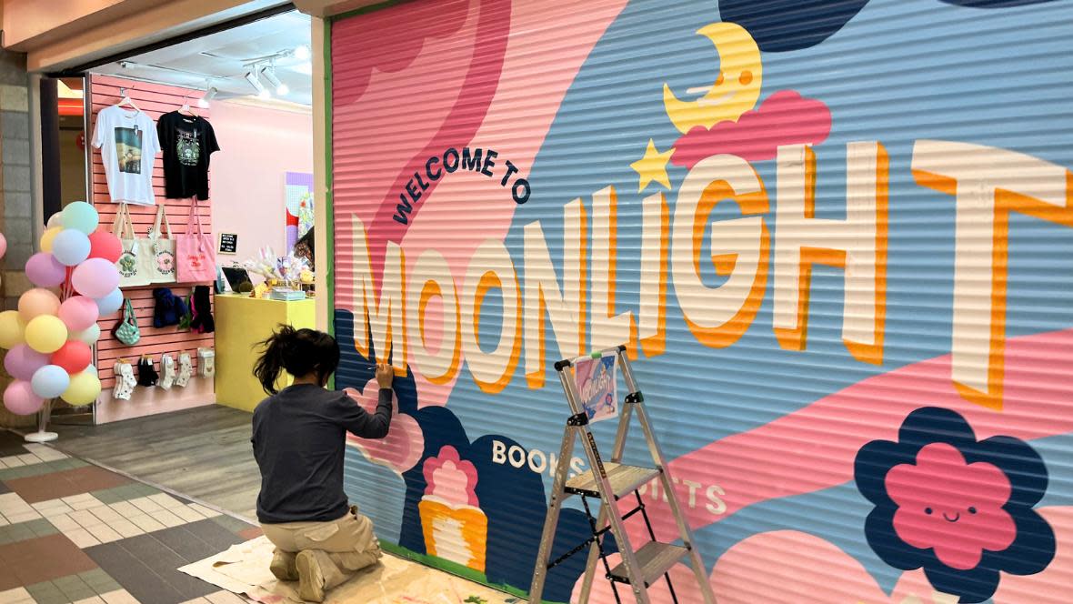 Moonlight, located in Dragon City Mall in downtown Calgary, is a retail collective that rents its shelves to local vendors, creative entrepreneurs and small business owners. (Jo Horwood/CBC - image credit)