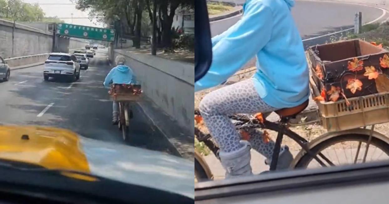 Policía de tránsito de la CDMX muestra cómo realiza su trabajo en las calles. Foto: Captura de video TikTok vía @omarmachuca333