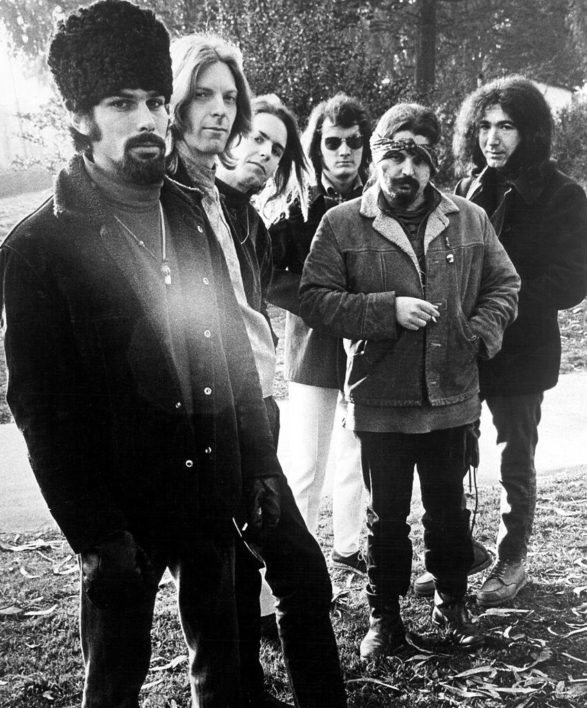 The Grateful Dead posing for a portrait in the late '60s