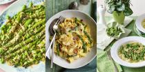 <p>Britain's <a href="https://www.goodhousekeeping.com/uk/food/a531993/how-to-cook-asparagus/" rel="nofollow noopener" target="_blank" data-ylk="slk:asparagus;elm:context_link;itc:0;sec:content-canvas" class="link ">asparagus </a>season is short and sweet, usually lasting from mid-<a href="https://www.goodhousekeeping.com/uk/food/recipes/g42730466/april-recipes/" rel="nofollow noopener" target="_blank" data-ylk="slk:April;elm:context_link;itc:0;sec:content-canvas" class="link ">April</a> to early June, so there's no time to hang around. Make the most of this delicious vegetable and add it into everything from <a href="https://www.goodhousekeeping.com/uk/food/recipes/a562178/best-vegetarian-soup-recipes/" rel="nofollow noopener" target="_blank" data-ylk="slk:soups;elm:context_link;itc:0;sec:content-canvas" class="link ">soups</a>, <a href="https://www.goodhousekeeping.com/uk/food/recipes/a563843/easy-stew-recipes/" rel="nofollow noopener" target="_blank" data-ylk="slk:stews;elm:context_link;itc:0;sec:content-canvas" class="link ">stews</a>, <a href="https://www.goodhousekeeping.com/uk/food/recipes/g35178849/best-risotto-recipes/" rel="nofollow noopener" target="_blank" data-ylk="slk:risotto;elm:context_link;itc:0;sec:content-canvas" class="link ">risotto</a>, <a href="https://www.goodhousekeeping.com/uk/food/recipes/g538739/best-pasta-recipes/" rel="nofollow noopener" target="_blank" data-ylk="slk:pasta;elm:context_link;itc:0;sec:content-canvas" class="link ">pasta</a> and <a href="https://www.goodhousekeeping.com/uk/food/recipes/g538893/10-of-our-best-pie-recipes/" rel="nofollow noopener" target="_blank" data-ylk="slk:pies;elm:context_link;itc:0;sec:content-canvas" class="link ">pies</a>. </p><p>We always look forward to the annual crop of tender stems, as it marks the beginning of warmer weather but don't be fooled, this vegetable is a serious labour of love for the farmers who grow it. </p><p>When buying asparagus, choose those spears that have fresh looking, firm stems and tightly furled, crisp tips. Stay away from any that are limp, damaged, or have wrinkled bases.</p><p>When ready to cook, wash well, snap off the woody base (which will naturally break at the ideal spot) and if the stalk is particularly thick you might like to peel it with a vegetable peeler or slice in half horizontally so it cooks quickly without becoming soggy.</p>