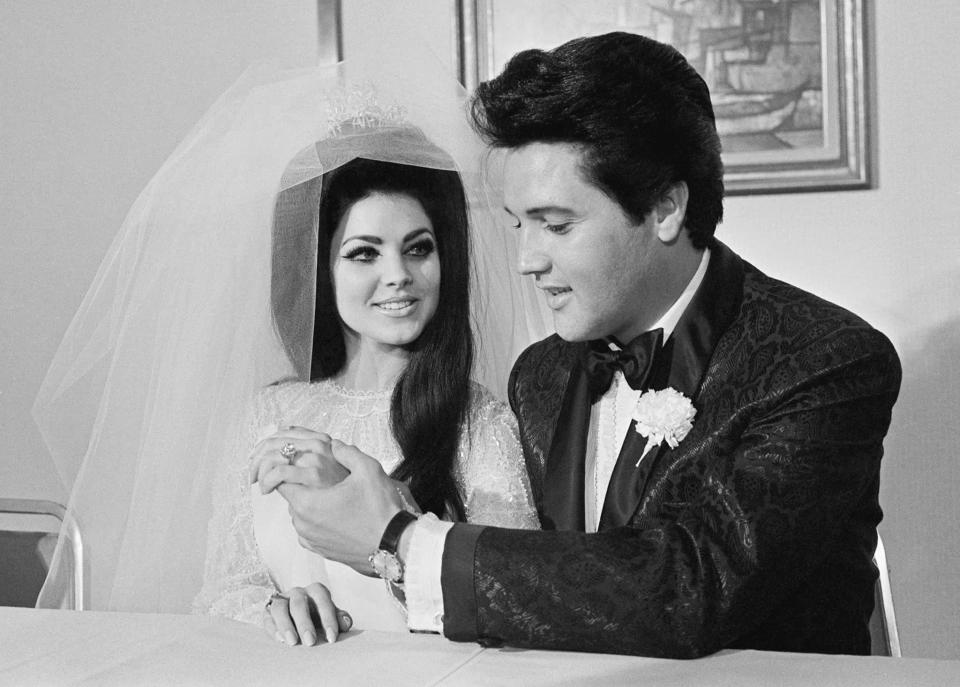 How Priscilla Presleys Wedding Dress Was Remade For The New Elvis Movie 