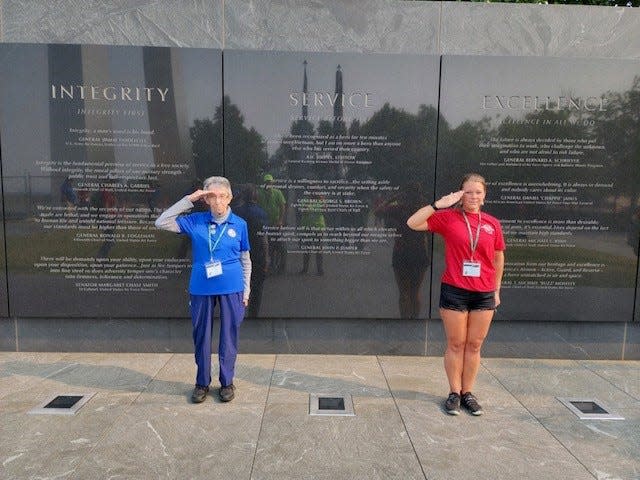 Carol Wheelock and Ashley Smits in Washington, D.C., Memorial Park