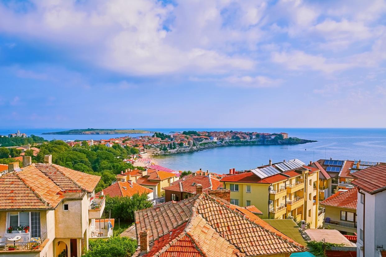 aerial view of nessebar, bulgaria