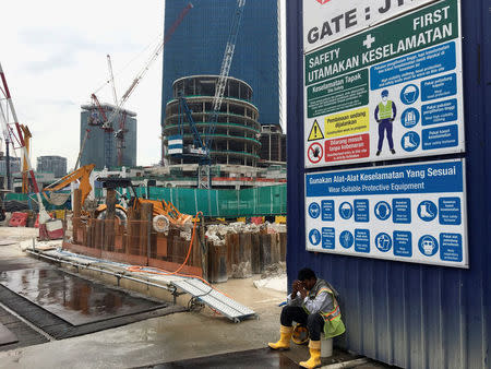 A view of The Exchange 106 (formerly TRX Signature Tower) currently under construction in Kuala Lumpur, Malaysia May 31, 2018. Picture taken May 31, 2018. REUTERS/John Geddie