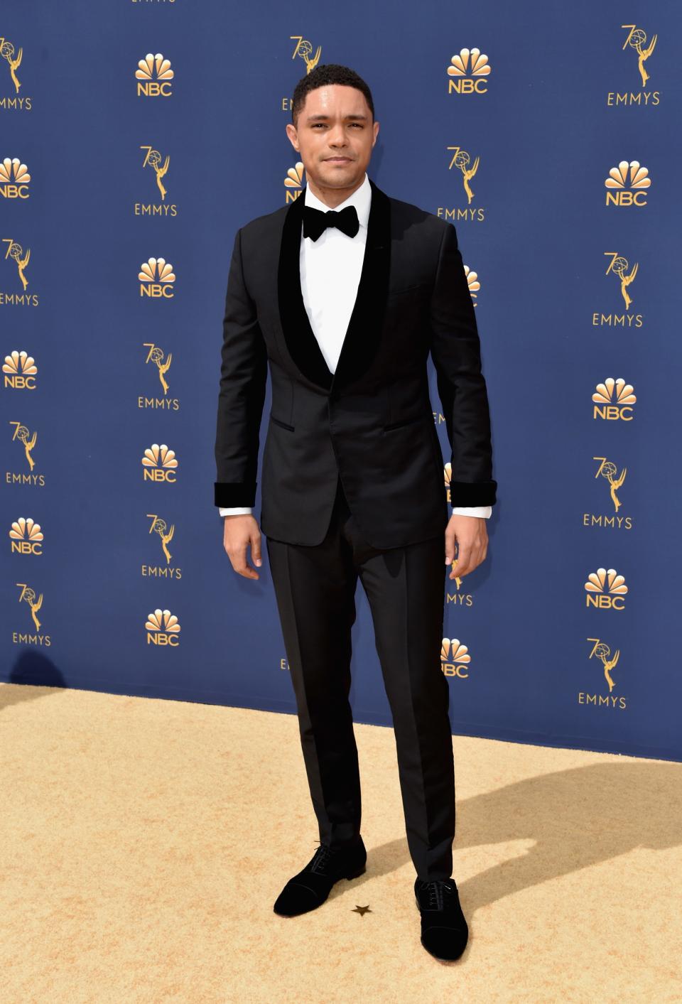 Trevor Noah in custom Musika and Christian Louboutin shoes