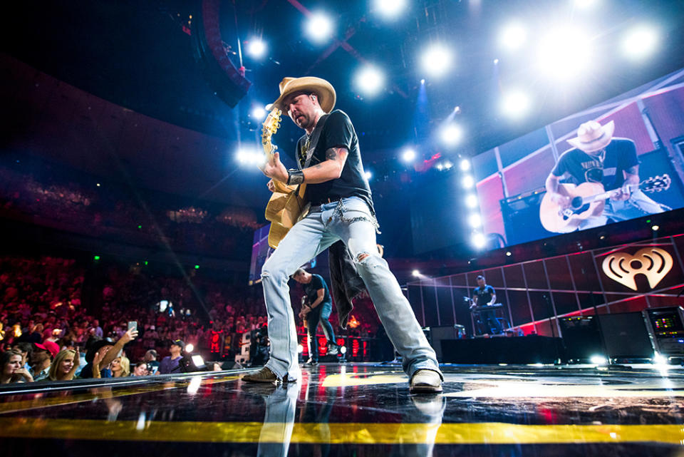 <p>Jason Aldean performs at the 2017 iHeartCountry Festival, A Music Experience by AT&T at The Frank Erwin Center on May 6, 2017 in Austin, Texas. (Photo: Todd Owyoung) </p>