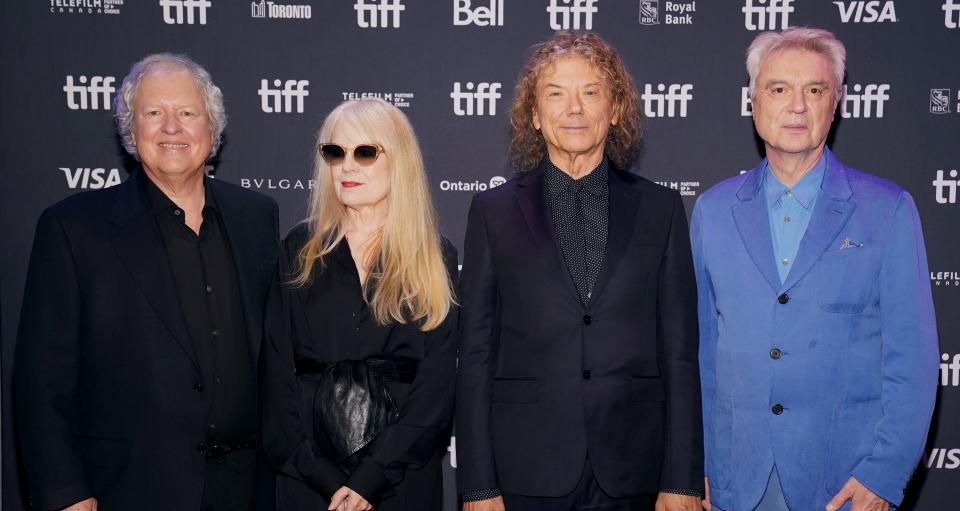 (L-R) Chris Frantz, Tina Weymouth, Jerry Harrison and David Byrne attend the "Stop Making Sense" premiere during the 2023 Toronto International Film Festival at Scotiabank Theatre on September 11, 2023 in Toronto, Ontario. 