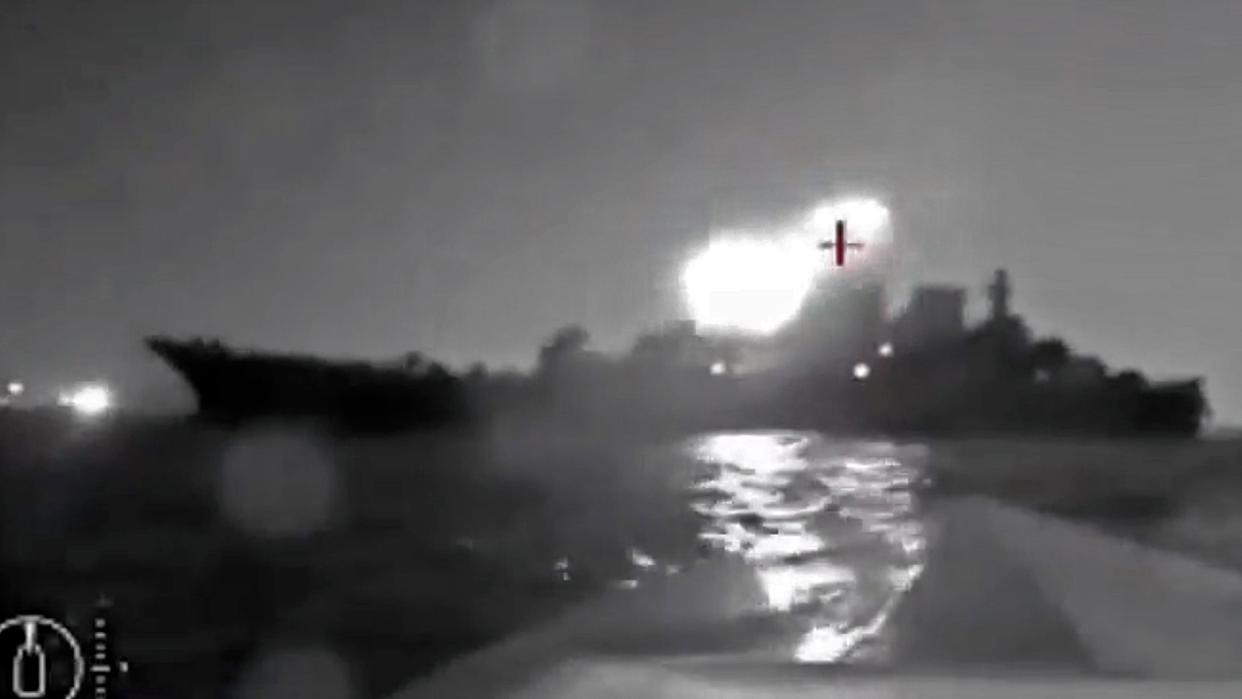 Drone boat attack Russia ship