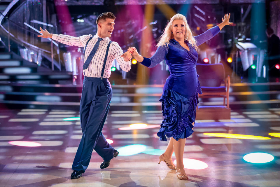 Aljaz Skorjanec and Sara Davies dancing on Strictly 2021