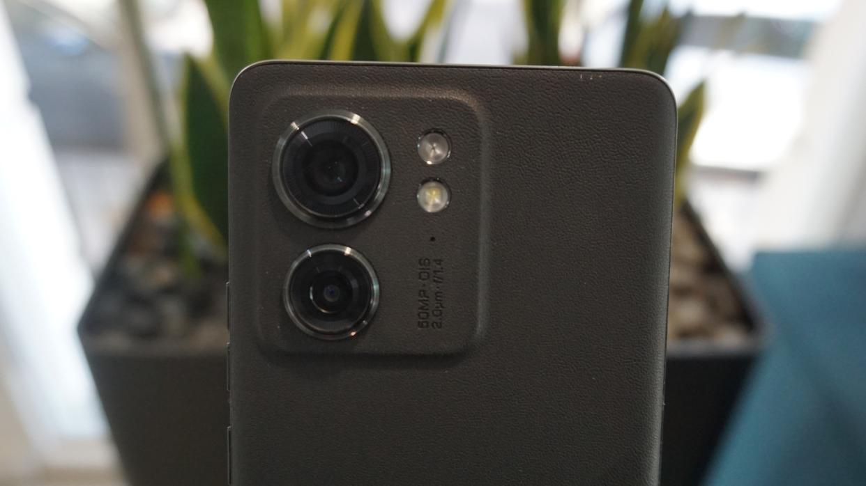  The Motorola Edge 40 showing off its rear camera. 