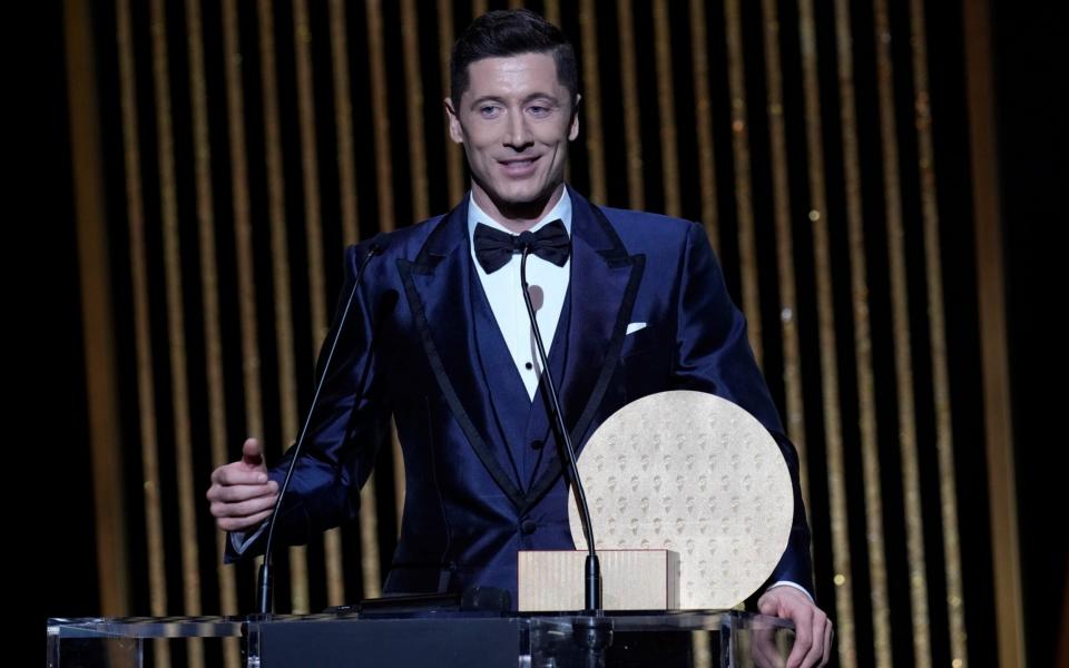 Robert Lewandowski was striker of the year, and runner up in the main event - AP