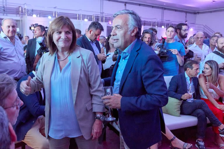 Patricia Bullrich y Alfredo Cornejo, en la Vendimia