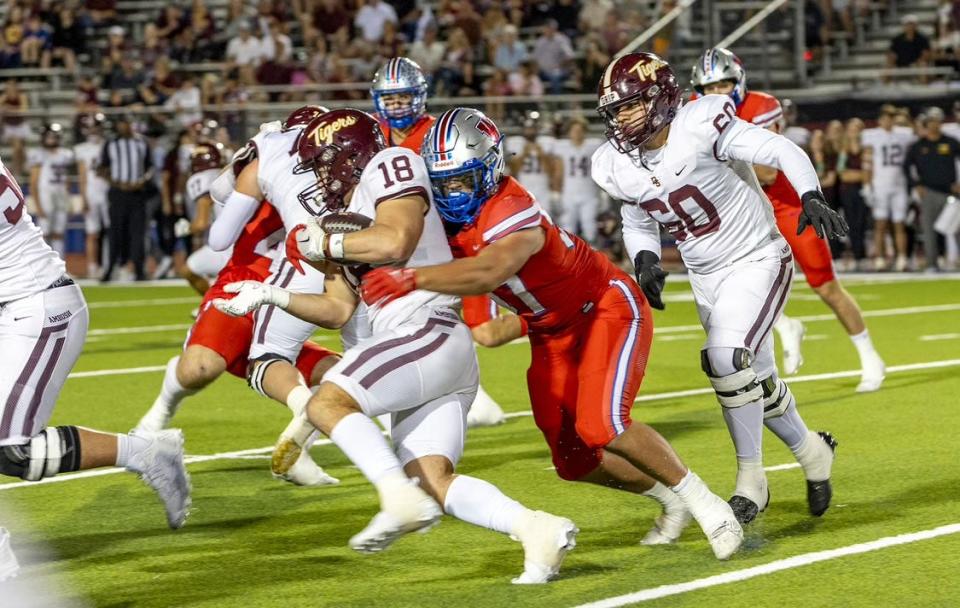 Westlake defensive lineman Maddox Flynt was among the top newcomers of the high school football season. He was a big reason the Chaparrals had one of the best defenses in the state. Westlake went 14-1.