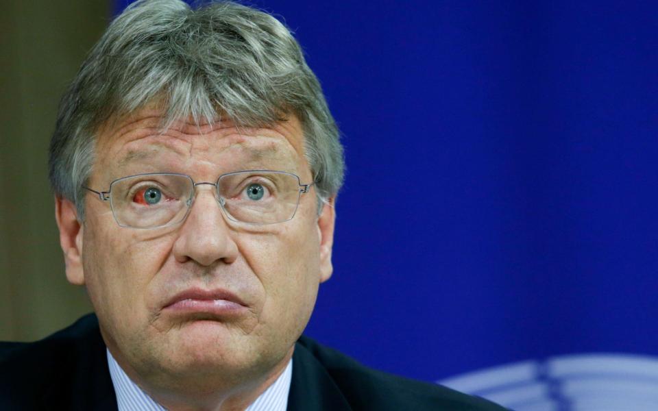 Co-leader of the Alternative for Germany (AfD) far-right party Joerg Meuthen attends a press conference at the European Parliament in Brussels, on June 13, 2019. - Far-right group "Europe of Nations and Freedoms" at the European Parliament will become the "Identity and Democracy" group with 73 MEPs, one of its members announced on June 12, 2013. (Photo by Aris Oikonomou / AFP)ARIS OIKONOMOU/AFP/Getty Images - ARIS OIKONOMOU/AFP