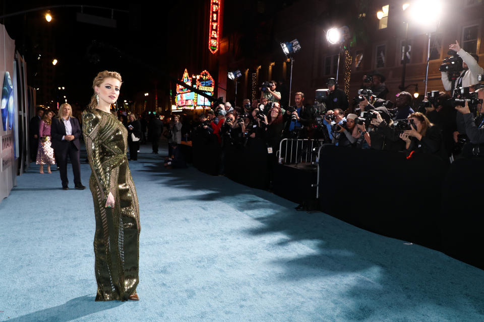 Amber Heard vivió el estreno de un blockbuster en 2018 con la primera entrega de 'Aquaman' (Foto de John Salangsang/Variety/Penske Media via Getty Images)