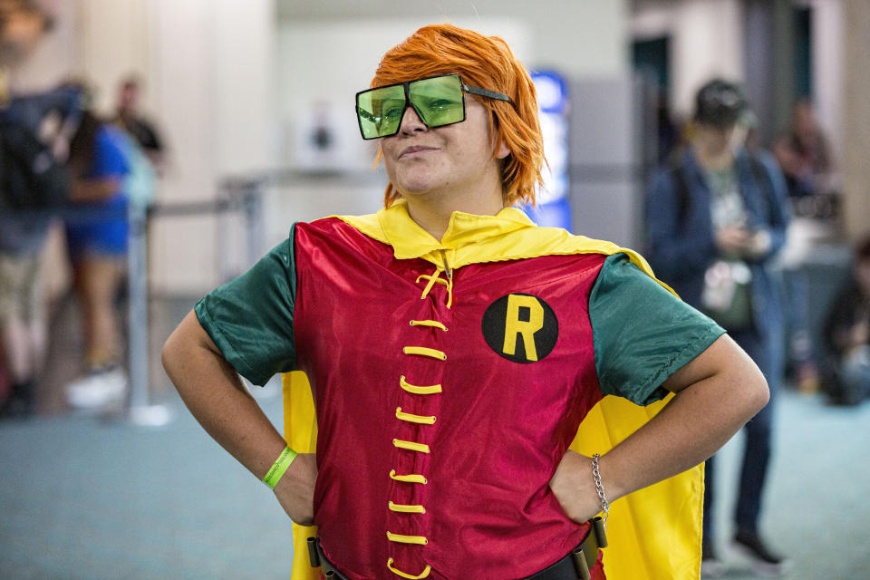 Arielle Barels dressed as Robin.