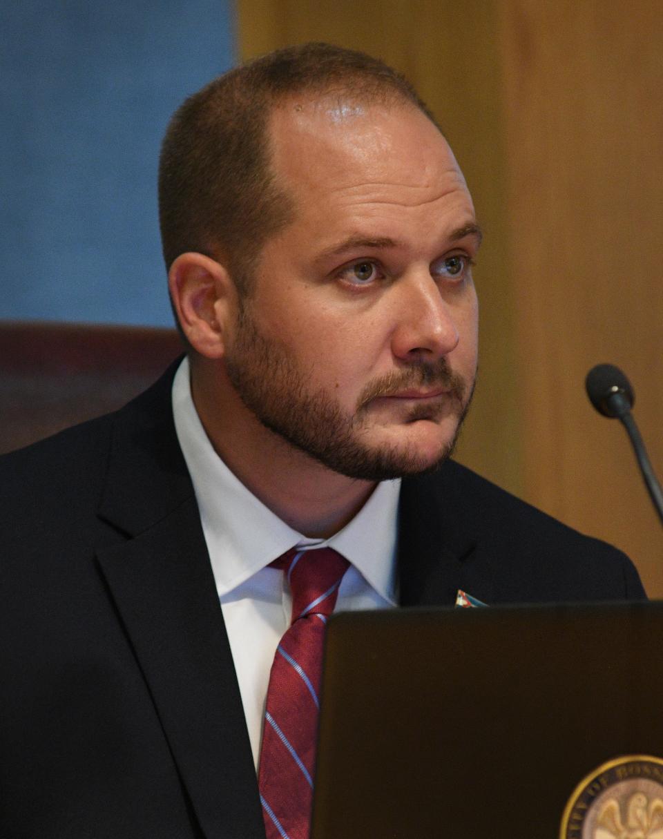 Bossier City Councilman Chris Smith at Thursday's City Council meeting.