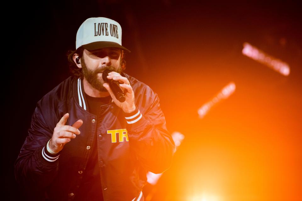 Thomas Rhett performs during Nashville’s Big Bash, New Years Eve celebration at Bicentennial Capitol Mall State Park in Nashville , Tenn., Sunday, Dec. 31, 2023.