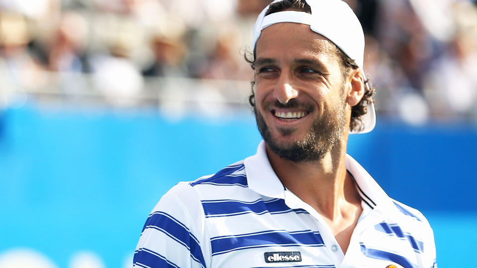Feliciano Lopez in action at Queen's Club.  (Photo by Alex Pantling/Getty Images)