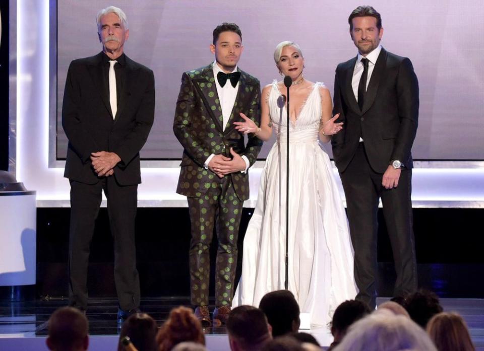 <em>A Star Is Born</em> cast presenting at the SAG Awards