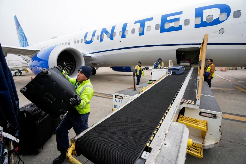 United is following American Airlines and JetBlue’s move to raise baggage fees. AP