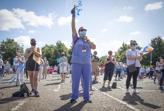 NHS national pay protest