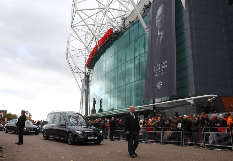 Funeral of former England and Manchester United footballer Bobby Charlton