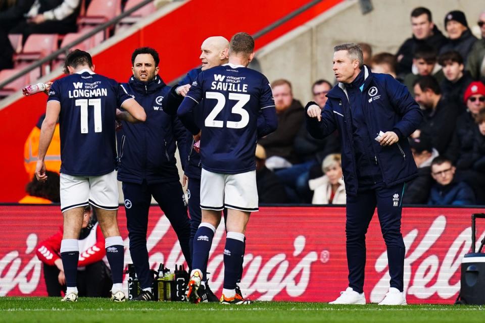 Neil Harris made a winning return, beating promotion-chasing Southampton (Robbie Stephenson/PA Wire)