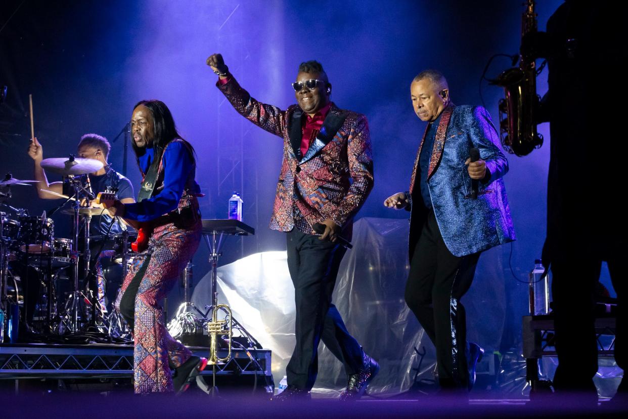 Earth, Wind & Fire performs during Beale Street Music Festival on Friday, May 5, 2023, at Tom Lee Park in Downtown Memphis.