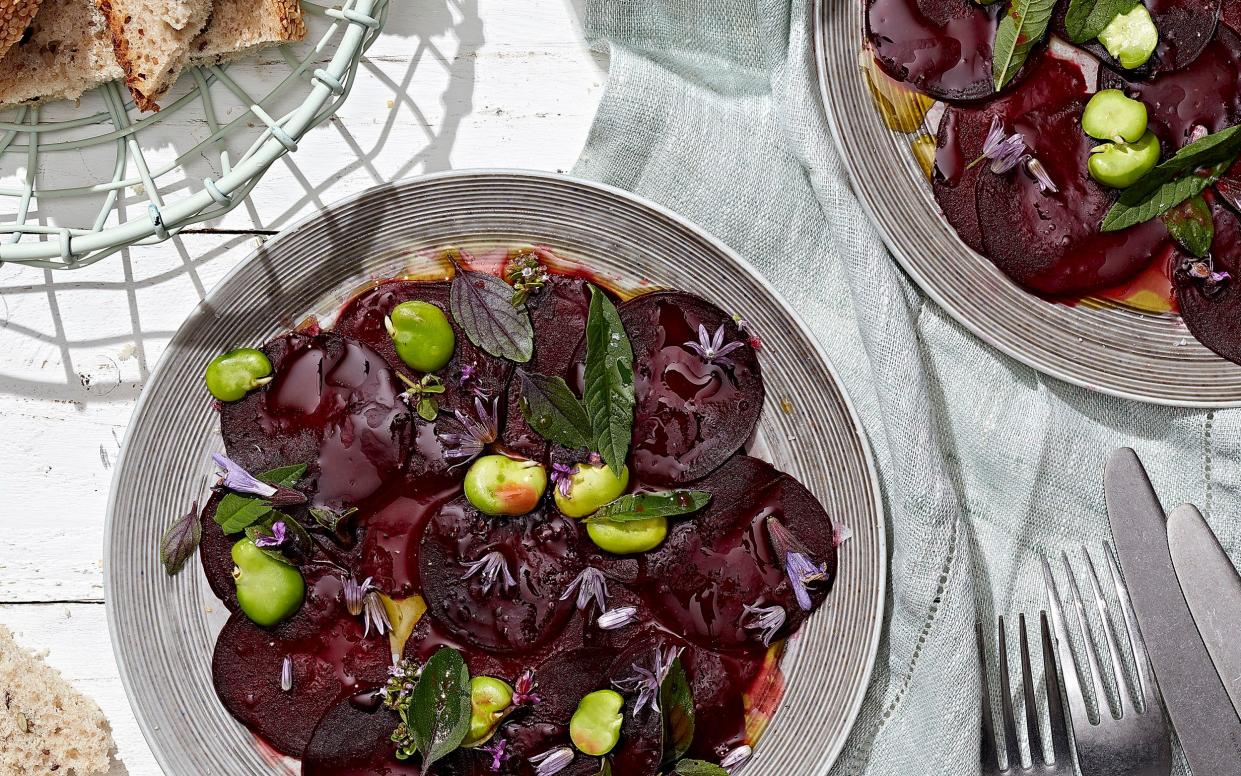 beetroot carpaccio recipe - Andrew Twort and Annie Hudson 