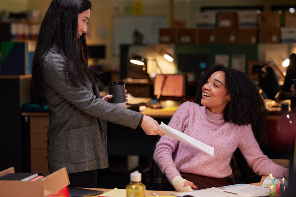 Mabel Li and Aisha Dee in Safe Home