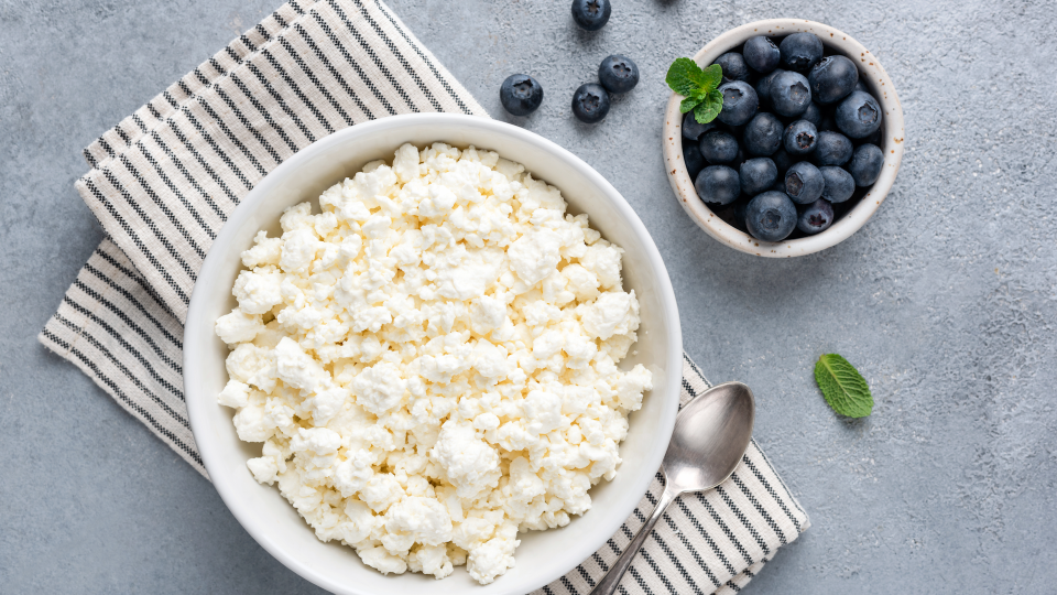 <p> Cottage cheese - which you can layer on whole grain toast for a particularly satiating breakfast - is a surprisingly hydrating dairy product, containing 80 per cent water. It is rich in B vitamins, including vitamin B12 - which <a href="https://www.ncbi.nlm.nih.gov/pmc/articles/PMC3257642/" rel="nofollow noopener" target="_blank" data-ylk="slk:research;elm:context_link;itc:0;sec:content-canvas" class="link ">research</a> has shown to be important for eye health and can ward off age-related macular degeneration. </p>