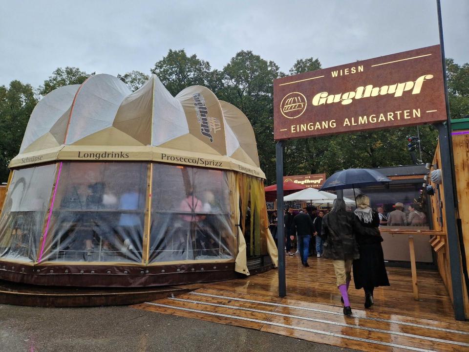 tent at oktoberfest in munich