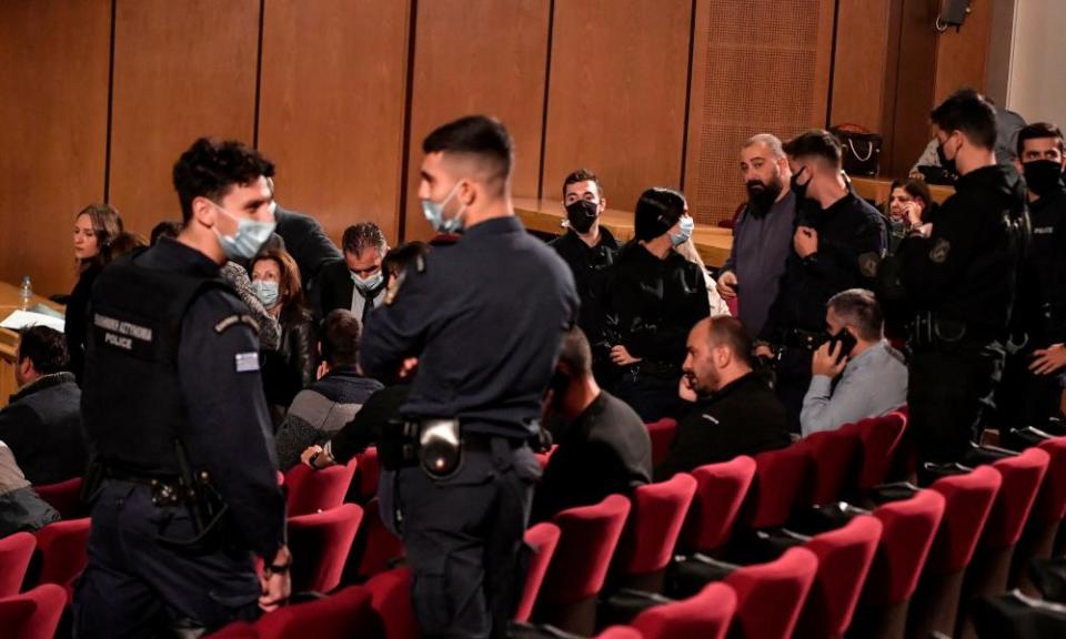 Greek police surround members of Golden Dawn following the court’s ruling