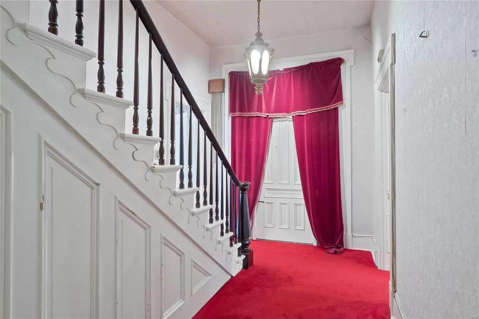 The staircase of the Chenot mansion as it appears today.
