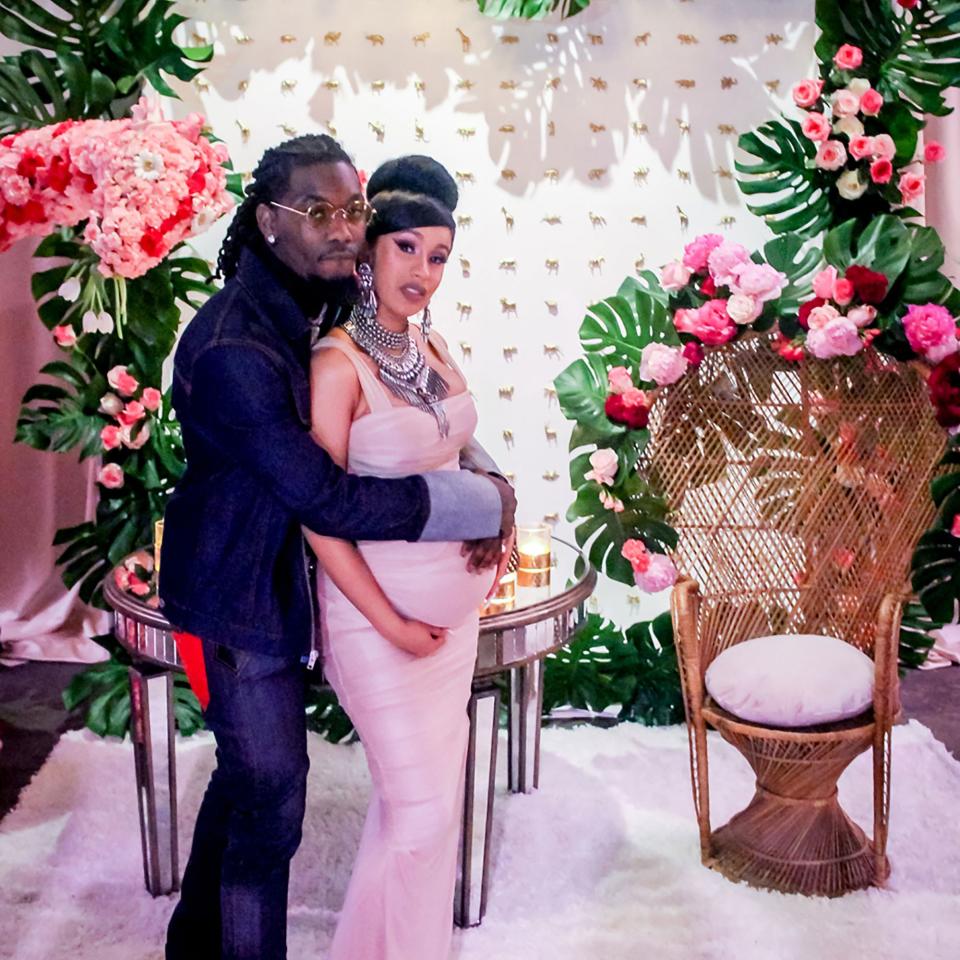 Cardi B’s lavish baby shower included 26,000 flowers, a five-layer cake, and a custom bodega.