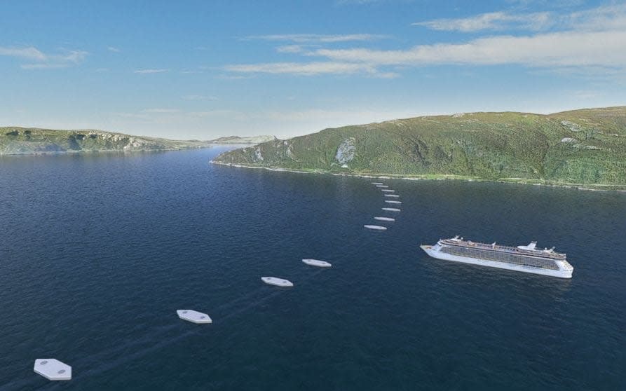 Cars will be able to drive under the fjord through the new tunnel (Picture: Norwegian Public Roads Administration)