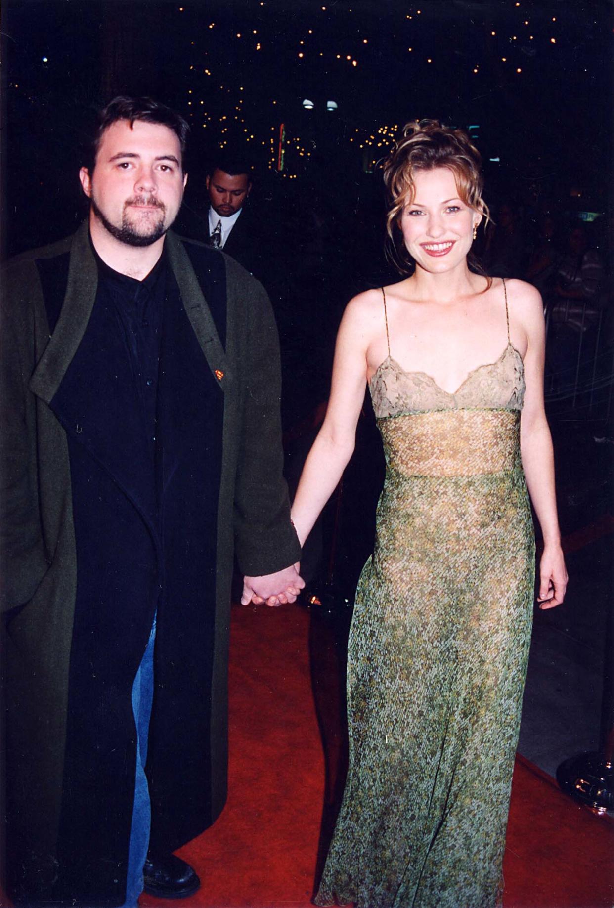 Kevin Smith & Joey Lauren Adams during 