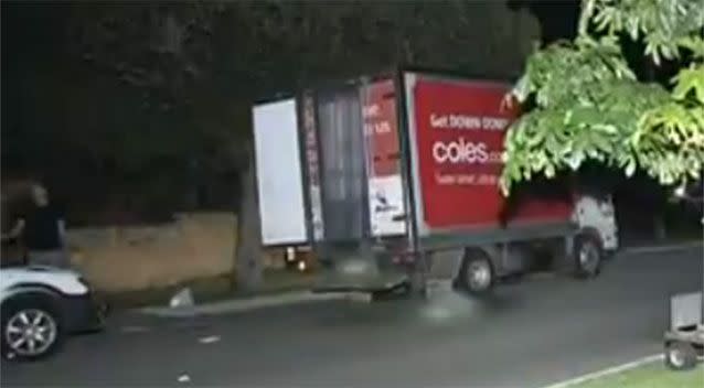 Matthew was crushed between a car and his delivery truck. Photo: 7 News