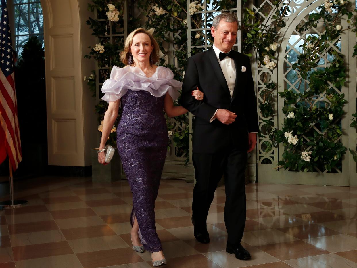 John and Jane Roberts arriving for a state dinner