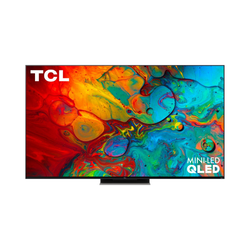 TCL 75inch 6-series mini TV against white background