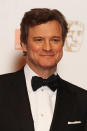 LONDON, ENGLAND - FEBRUARY 12: (UK TABLOID NEWSPAPERS OUT) Colin Firth poses in the press room at The Orange British Academy Film Awards 2012 at The Royal Opera House on February 12, 2012 in London, England. (Photo by Dave Hogan/Getty Images)